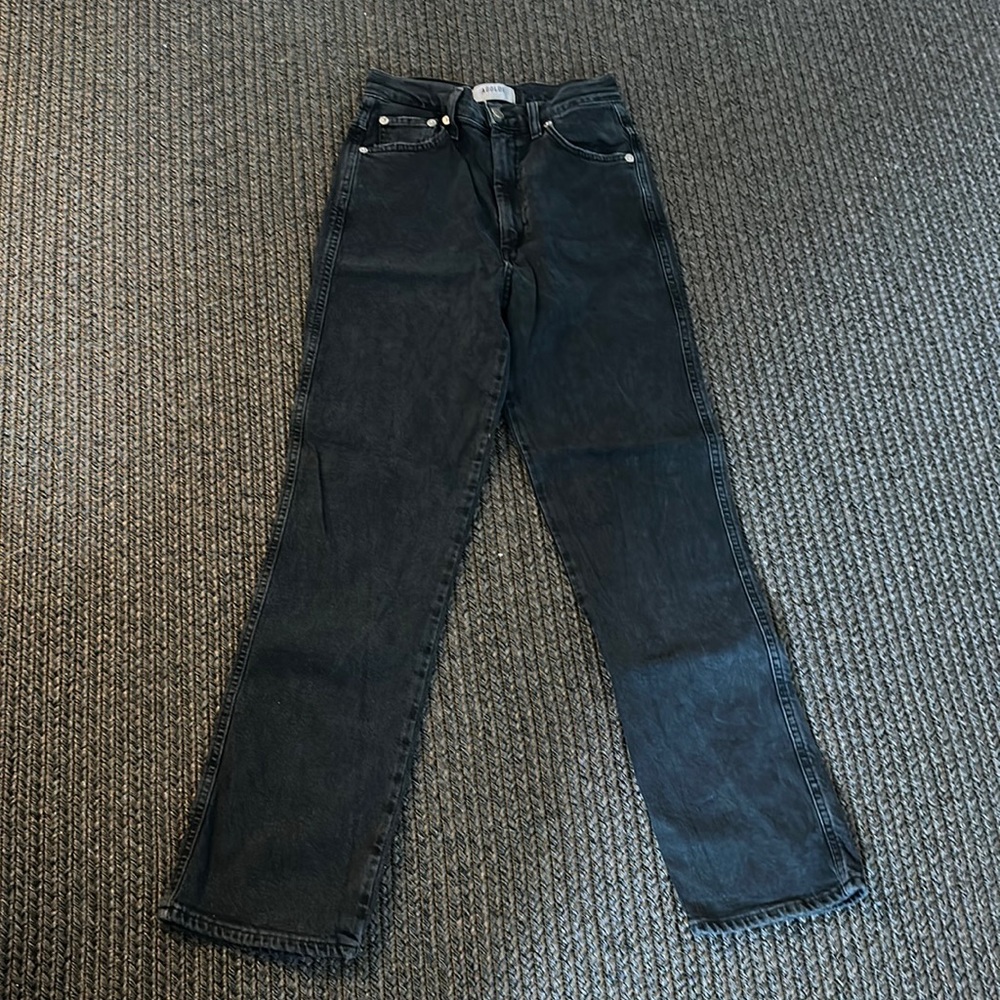 Agolde black straight leg jeans size 23